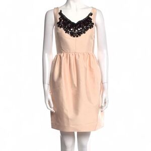 Kate Spade never worn pale pink peachy embellished knee length dress size 2